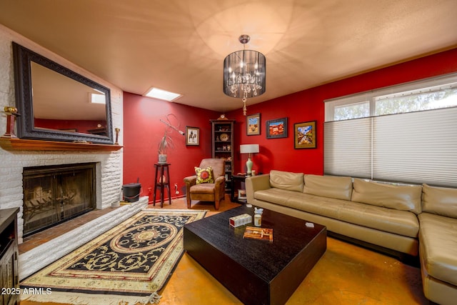 15212 N 37th Ave, Phoenix, AZ 85053 - living room with a fireplace and a chandelier