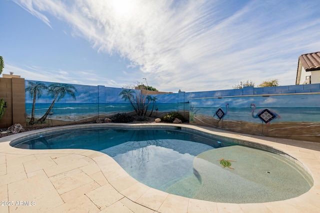 view of pool with a patio