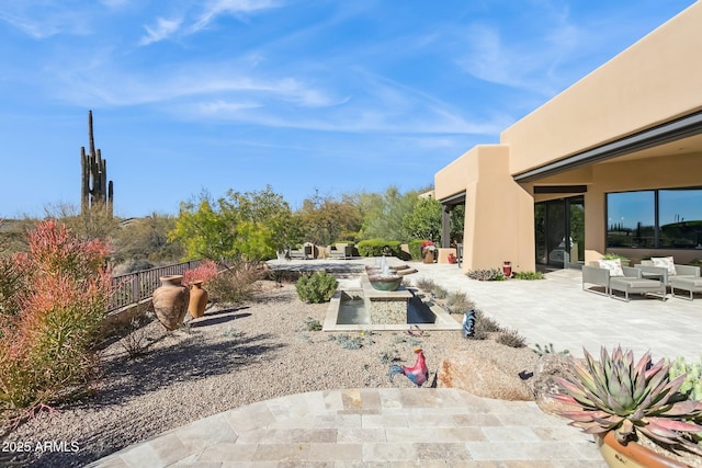 view of yard with a patio area