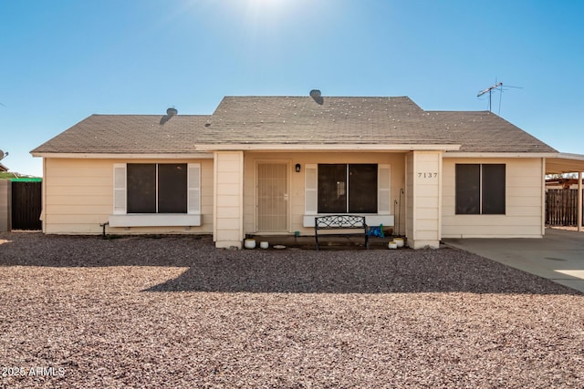 view of rear view of property