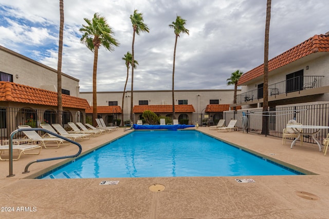 view of pool with a patio area