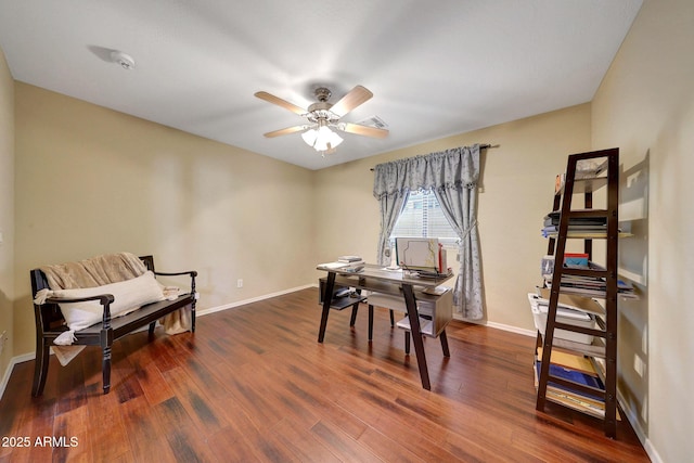 9926 W Gross Ave, Tolleson, AZ 85353 - office space with ceiling fan and wood finished floors