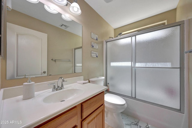 9926 W Gross Ave, Tolleson, AZ 85353 - bathroom featuring vanity and enclosed tub / shower combo