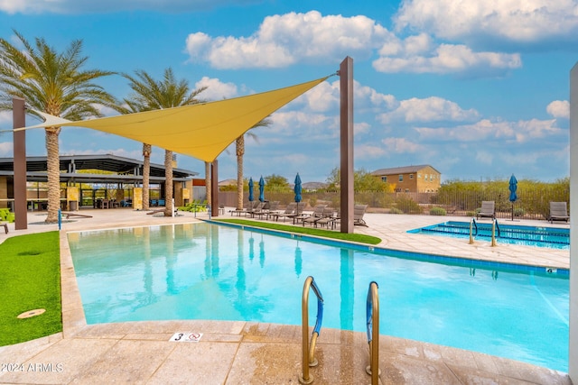 view of pool with a patio