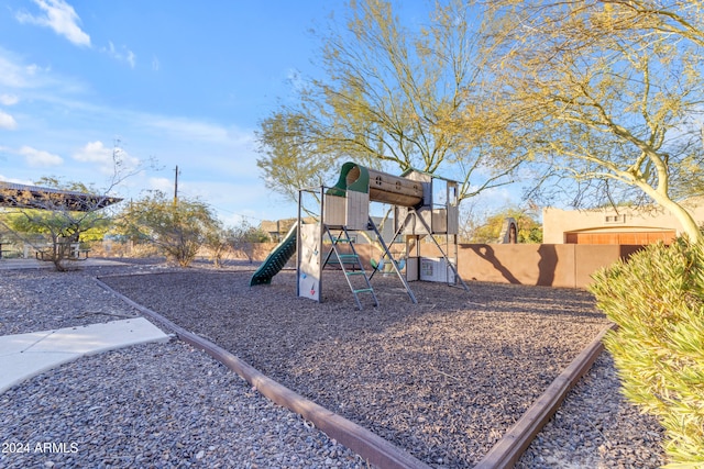 view of play area with central AC