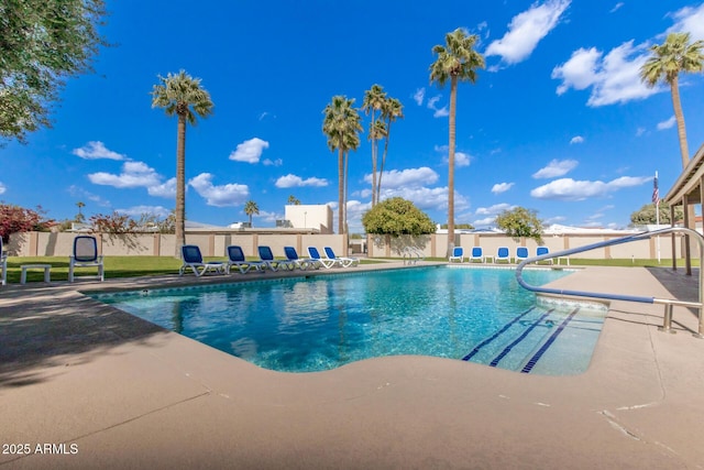 view of pool with a patio area