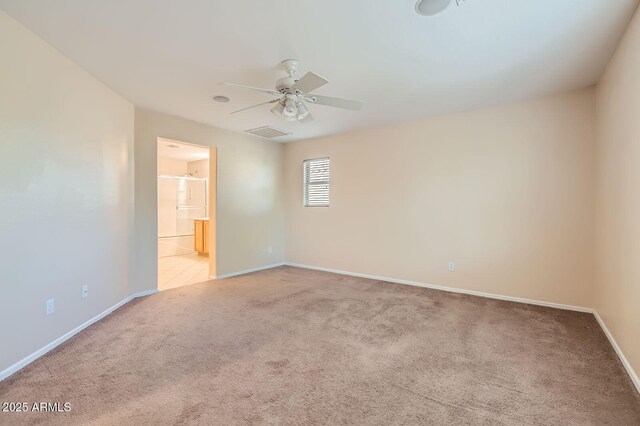 2862 E Megan St, Gilbert, AZ 85295 - spare room with a ceiling fan, carpet floors, and baseboards