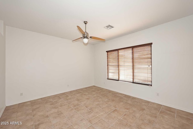 empty room with ceiling fan