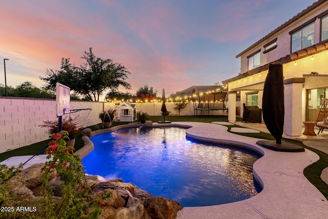 1429 E Lowell Ave, Gilbert, AZ 85295 - view of pool with a fenced backyard and a patio area