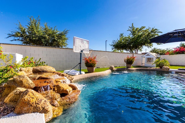 1429 E Lowell Ave, Gilbert, AZ 85295 - view of pool with a fenced backyard