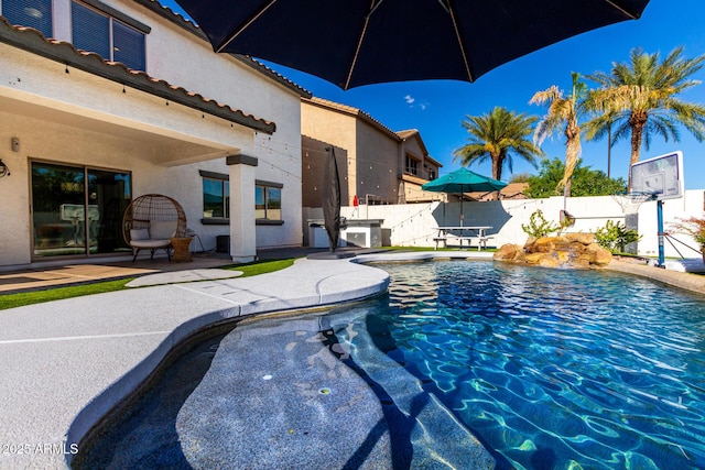 1429 E Lowell Ave, Gilbert, AZ 85295 - view of pool with fence and a patio