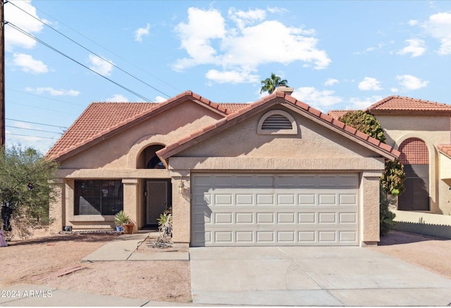 view of front facade with a garage