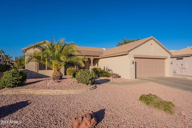 view of front of home featuring a garage