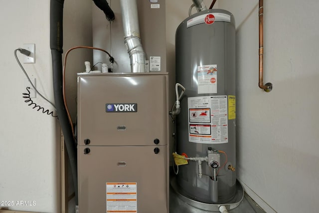 utilities featuring gas water heater