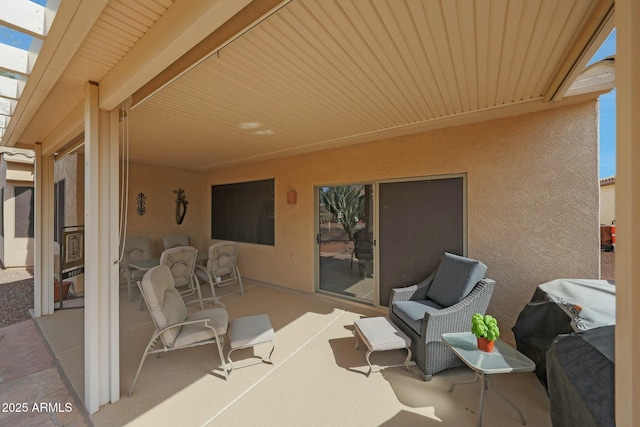 view of patio with grilling area