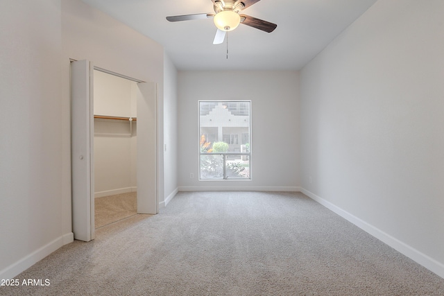101 N 7th St Unit 168, Phoenix, AZ 85034 - unfurnished bedroom with light colored carpet, a ceiling fan, and a closet
