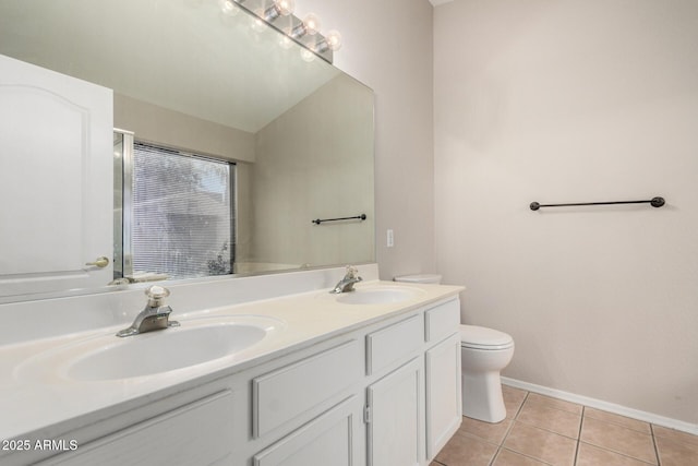 1915 E Golden Ct, Chandler, AZ 85225 - full bath featuring double vanity, tile patterned floors, baseboards, and a sink
