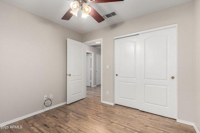 1915 E Golden Ct, Chandler, AZ 85225 - unfurnished bedroom with a closet, light wood-style floors, visible vents, and baseboards