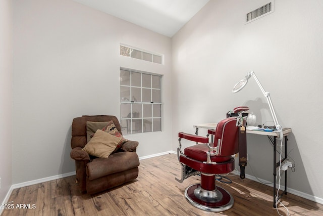 1915 E Golden Ct, Chandler, AZ 85225 - sitting room featuring baseboards, wood finished floors, and visible vents