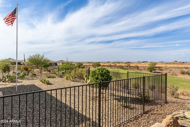 exterior space with a rural view