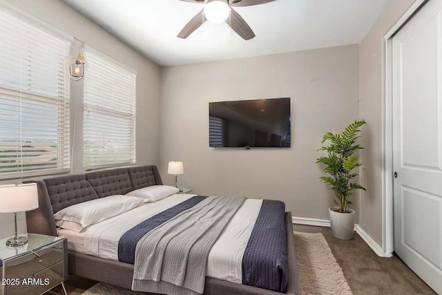 10221 E Wavelength Ave, Mesa, AZ 85212 - carpeted bedroom featuring baseboards and a ceiling fan