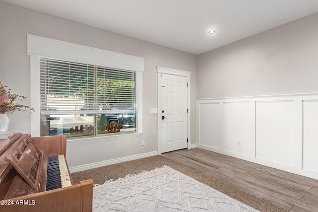 foyer featuring hardwood / wood-style floors