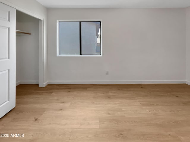 unfurnished bedroom featuring light hardwood / wood-style floors