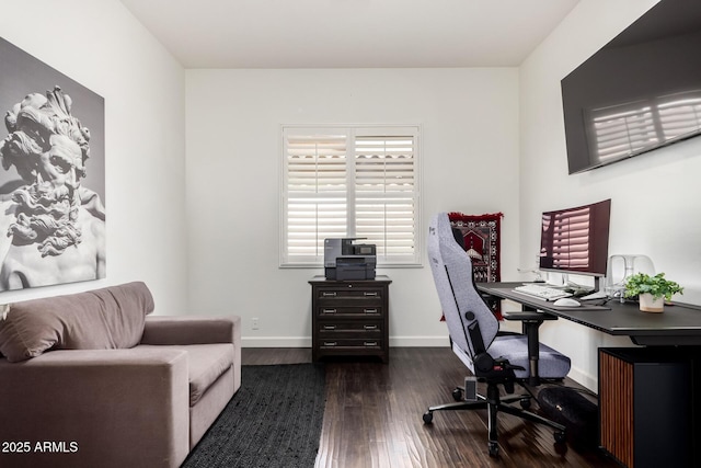 1804 W Magdalena Ln, Phoenix, AZ 85041 - office featuring dark wood-type flooring and baseboards