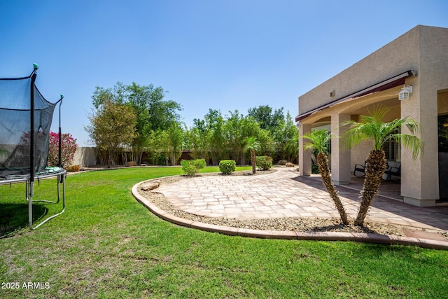 1804 W Magdalena Ln, Phoenix, AZ 85041 - view of yard with a trampoline and a patio area