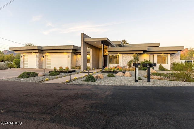 view of front of home featuring a garage