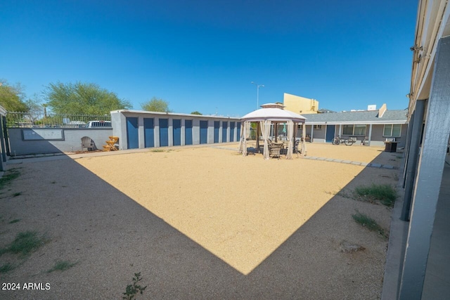 view of yard with a gazebo