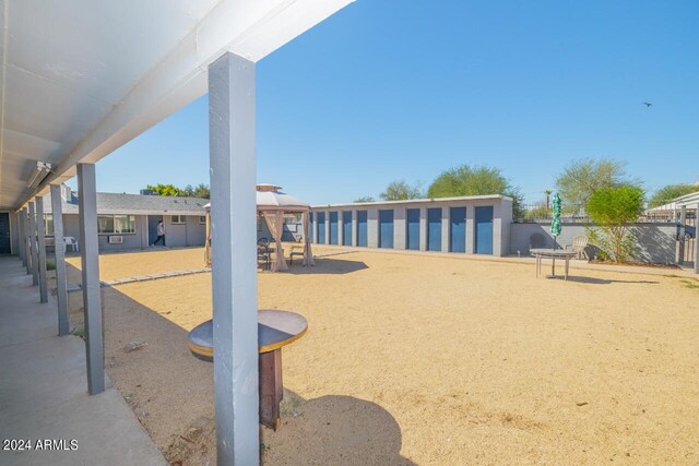 view of yard featuring a gazebo