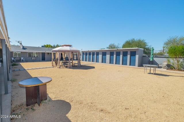 exterior space featuring a gazebo