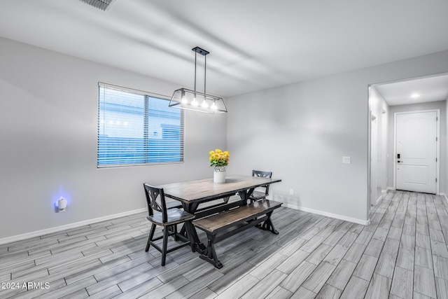 view of dining room