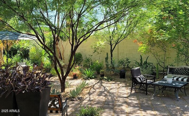 view of patio / terrace with fence