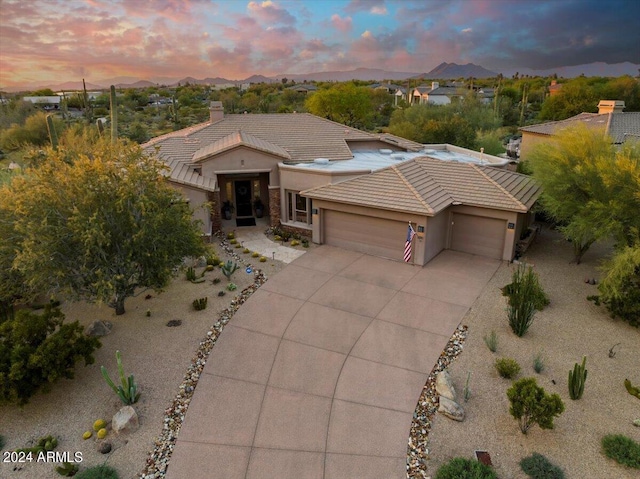 view of front of home featuring a garage