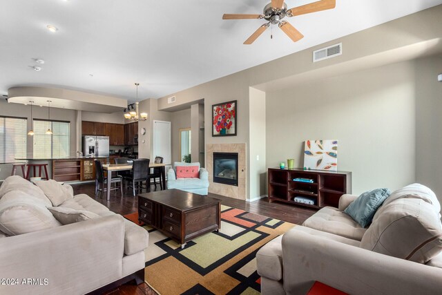 bedroom with ceiling fan and light colored carpet