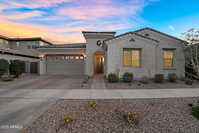 4360 S Atom, Mesa, AZ 85212 - view of front of property featuring driveway, stucco siding, an attached garage, and a tiled roof