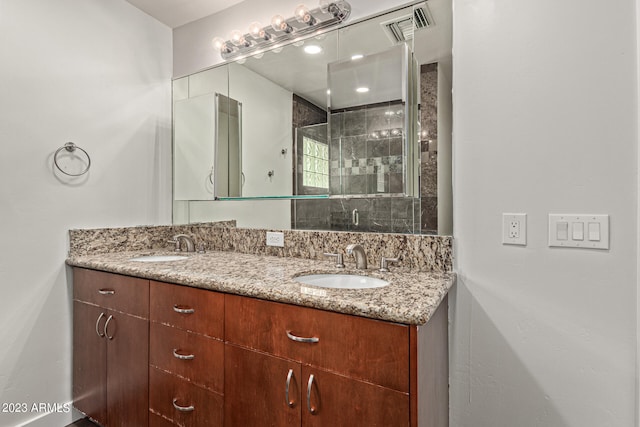 bathroom with dual vanity