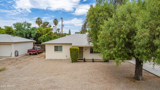 view of single story home