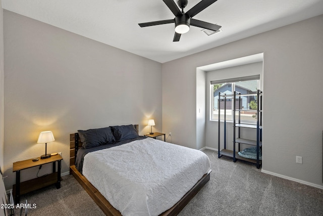 460 S Mountaine Pines Ave, Show Low, AZ 85901 - carpeted bedroom featuring baseboards and ceiling fan