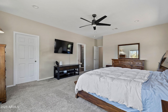 460 S Mountaine Pines Ave, Show Low, AZ 85901 - bedroom featuring carpet, ceiling fan, and recessed lighting