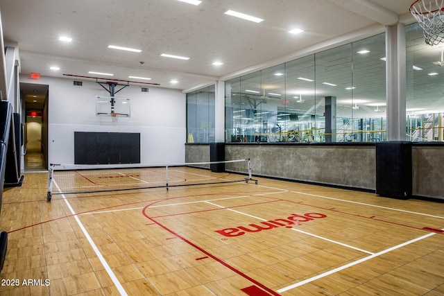 view of basketball court featuring community basketball court