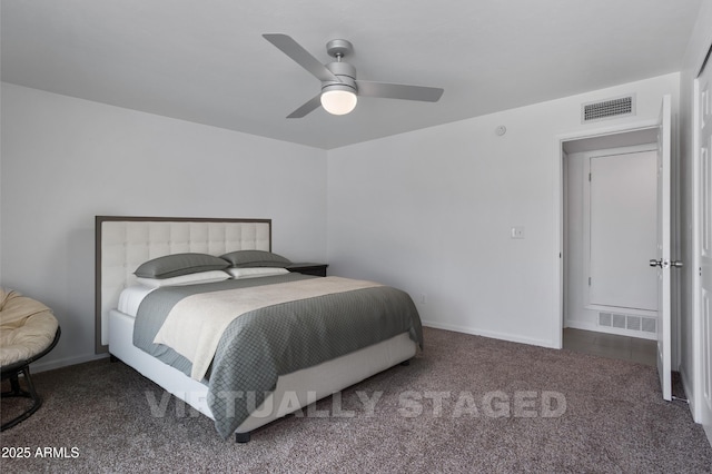 8425 E Hawthorne St, Tucson, AZ 85710 - carpeted bedroom featuring a ceiling fan and baseboards