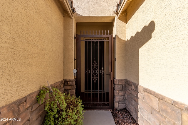 view of doorway to property