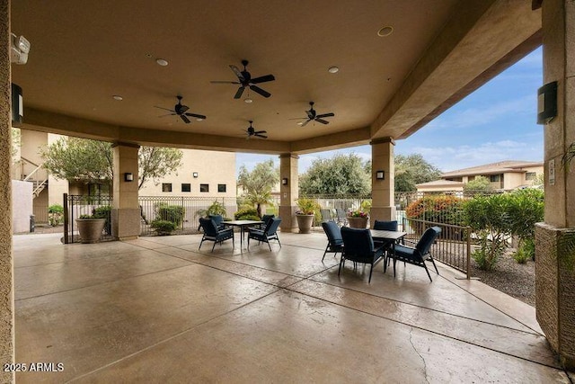 3330 S Gilbert Rd Unit 2090, Chandler, AZ 85286 - view of patio / terrace featuring outdoor dining space and ceiling fan
