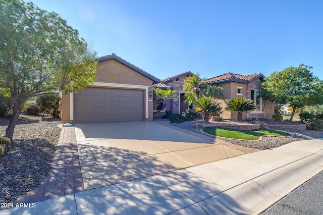 view of front of house featuring a garage