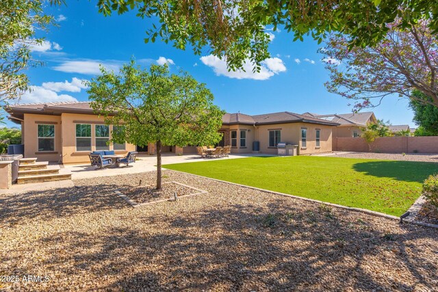 2285 E Mead Dr, Gilbert, AZ 85298 - rear view of property with stucco siding and a patio area