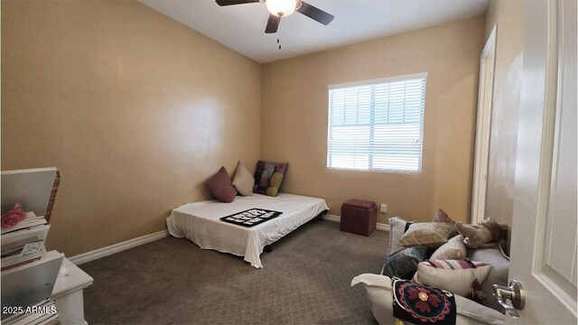 2285 E Mead Dr, Gilbert, AZ 85298 - carpeted bedroom featuring baseboards and ceiling fan