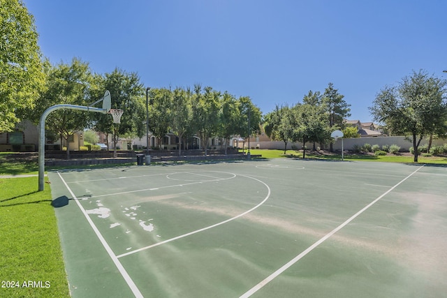 view of basketball court